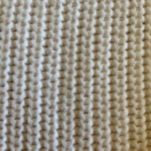 Cotton by Autumn Cashmere M cotton ivory cream orange crew neck sweater - Picture 6 of 8